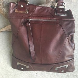 B. Makowsky genuine leather tote